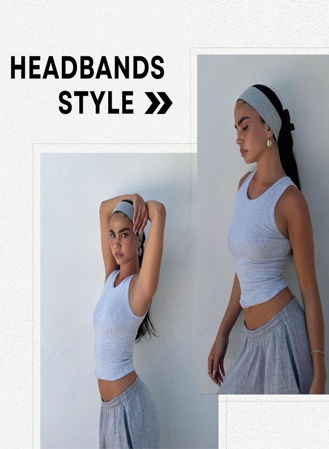 RJMBMUP 7 PCS Headbands for Women Cotton Non Slip Hair Bands Sweat Thick Headband Hair Accessories - Image 5